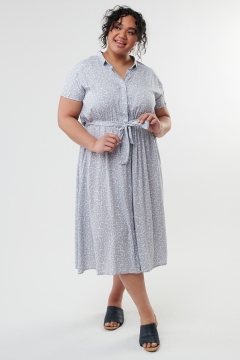 Collar Neck Dolman Sleeve Dress